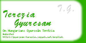 terezia gyurcsan business card