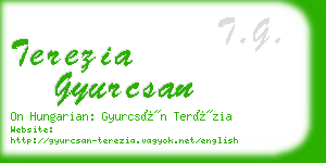 terezia gyurcsan business card